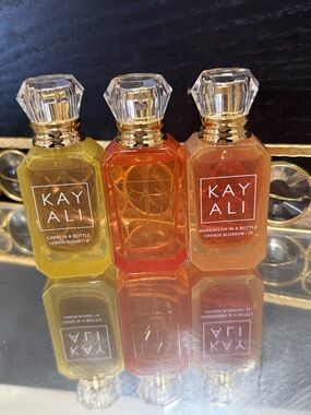KAYALI Travel Fragrance Trio - capri in a bottle, Eden sweet peach, Marrakesh